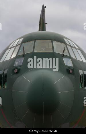 Tokyo, Japon. 20 mai 2023. Le cockpit d'un avion de transport militaire Lockheed C130 Hercules de la JASDF à la base aérienne de Yokota à Fussa. (Photo Damon Coulter/SOPA Images/Sipa USA) crédit : SIPA USA/Alamy Live News Banque D'Images