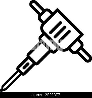 Icône de marteau de ligne comme un contour modifiable pour la conception Web Illustration de Vecteur