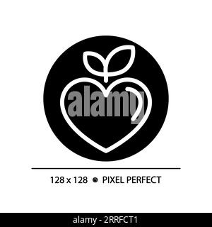 Icône de nourriture saine de style glyphe simple 2D. Illustration de Vecteur