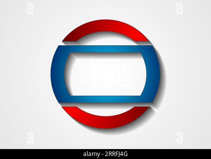 Logo d'entreprise abstrait bleu et rouge. Arrière-plan vectoriel Illustration de Vecteur