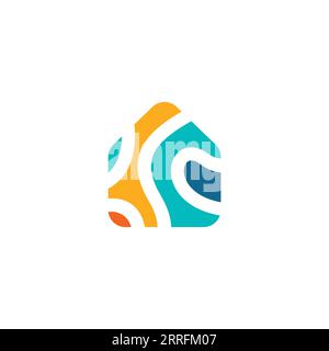 Élément de logo de la maison abstraite. Conception d'icônes immobilières Illustration de Vecteur