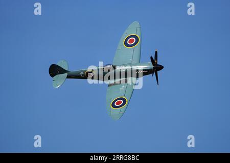 Supermarine Spitfire PS853 appartenant à Rolls Royce Displays au Cosby Victory Show en septembre 2023 Banque D'Images