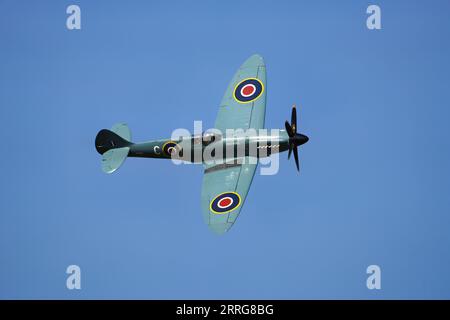 Supermarine Spitfire PS853 appartenant à Rolls Royce Displays au Cosby Victory Show en septembre 2023 Banque D'Images