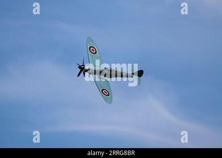 Supermarine Spitfire PS853 appartenant à Rolls Royce Displays au Cosby Victory Show en septembre 2023 Banque D'Images