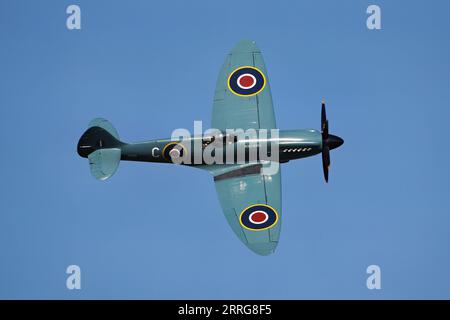 Supermarine Spitfire PS853 appartenant à Rolls Royce Displays au Cosby Victory Show en septembre 2023 Banque D'Images