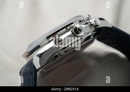 Omega Speedmaster Chronographe avec phase de lune Banque D'Images