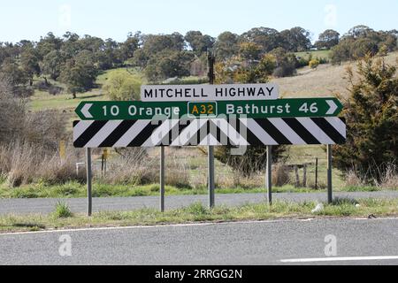 Lucknow dans la région du centre-ouest de la Nouvelle-Galles du Sud, en Australie, sur la Mitchell Highway Banque D'Images