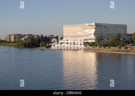 220616 -- BUDAPEST, 16 juin 2022 -- la photo prise le 15 juin 2022 montre la Duna Arena, le lieu principal des 19e Championnats du monde de la FINA, à Budapest, en Hongrie. Photo par /Xinhua SPHUNGARY-BUDAPEST-FINA CHAMPIONNATS DU MONDE SITES AttilaxVolgyi PUBLICATIONxNOTxINxCHN Banque D'Images