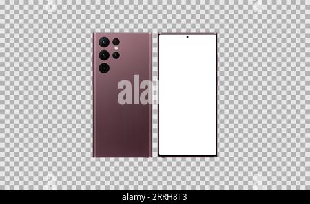 Maquette de téléphone sur fond transparent Illustration de Vecteur
