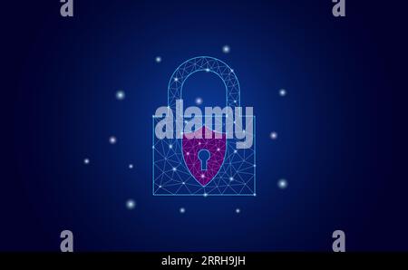 Cadenas de sécurité protection sécurisée Illustration de Vecteur