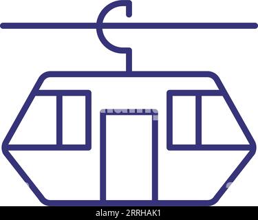 Icône de ligne de funiculaire Illustration de Vecteur