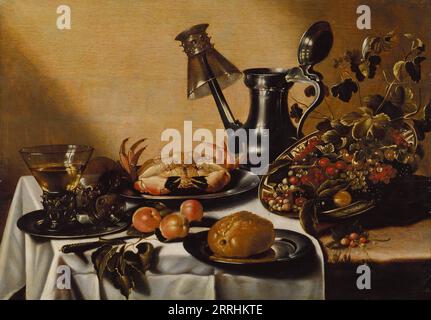 Nature morte avec crabe et fruit, date inconnue. Banque D'Images