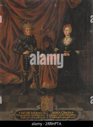 Frédéric Ier, 1471-1533, roi de Danemark et de Norvège et Anne, 1487-1514, princesse de Brandebourg, c16ème siècle. Banque D'Images