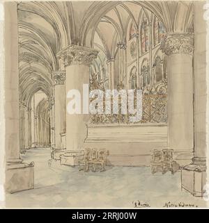 Intérieur de notre-Dame à Paris, 1872-1904. Banque D'Images