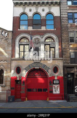 Façade du moteur FDNY 55 en 2008. 363 Broome St, New York Banque D'Images