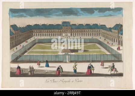 Vue de la place Royale à Paris, 1745-1775. Banque D'Images