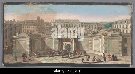 Vue de H&#xf4;tel de Soubise à Paris, 1700-1799. Banque D'Images