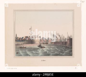 Port de le H&#xe2;vre, 1820-1860. Banque D'Images