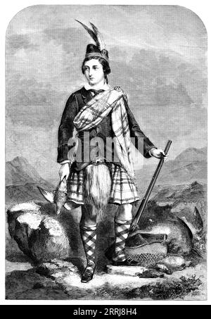 Son Altesse Royale le Prince de Galles, 1858. Portrait du futur roi Édouard VII « Le désir très naturel de savoir quelque chose de l'apparence personnelle d'un prince auquel un tel intérêt s'attache a été gratifié par le portrait que (avec la permission de M. [John] Mitchell, l'éditeur) nous avons gravé. Il est tiré d'une photographie de la vie, par M. Lake Price l'an dernier, et lithographié par M. R. J. Lane, A.E.R.A., et M. J. H. Lynch. Il peut être facilement tracé dans le portrait une ressemblance mélangée à ses parents royaux ; et le visage, ouvert mais réfléchi - la figure, lithe Banque D'Images