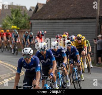 Ingatestone Essex 08 Sep 2023 Tour of Britain course de vélo passe par le milieu d'Ingatestone Essex UK crédit : Ian Davidson / Alamy Live News Banque D'Images