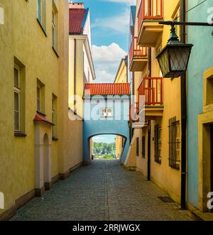 Rues étroites de la vieille ville, Varsovie, Pologne Banque D'Images