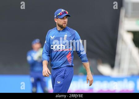 Cardiff, Royaume-Uni. 08 septembre 2023. Dawid Malan de l'Angleterre lors du match de Metro Bank ODI Series entre l'Angleterre et la Nouvelle-Zélande à Sophia Gardens, Cardiff, Royaume-Uni, le 8 septembre 2023. Photo de Stuart Leggett. Usage éditorial uniquement, licence requise pour un usage commercial. Aucune utilisation dans les Paris, les jeux ou les publications d'un seul club/ligue/joueur. Crédit : UK Sports pics Ltd/Alamy Live News Banque D'Images