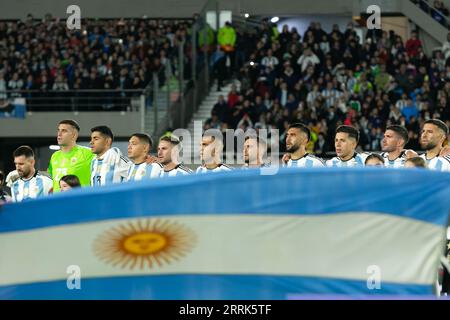 Buenos Aires, Argentine. 08 septembre 2023. BUENOS AIRES, ARGENTINE - 7 SEPTEMBRE : joueurs argentins avant le match de qualification pour la coupe du monde de la FIFA 2026 entre l'Argentine et l'Équateur à l'Estadio Más Monumental Antonio Vespucio Liberti le 07 septembre 2023 à Buenos Aires, Argentine. (Photo de Florencia Tan Jun/Pximages) crédit : SIPA USA/Alamy Live News Banque D'Images