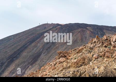 Tenerife, îles Canaries, parc national Pico del Teide, téléphérique, Teleferico del Teide, station de montagne Banque D'Images