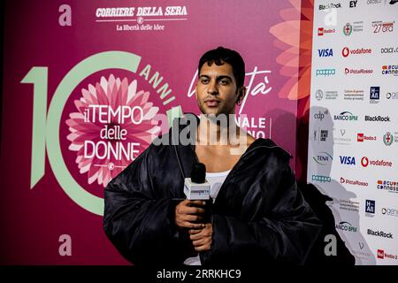 Milan, Italie. 08 septembre 2023. Triennale di Milano, Milan, Italie, 08 septembre 2023, Mahmood pendant Tempo delle donne 2023 - News Credit : Live Media Publishing Group/Alamy Live News Banque D'Images