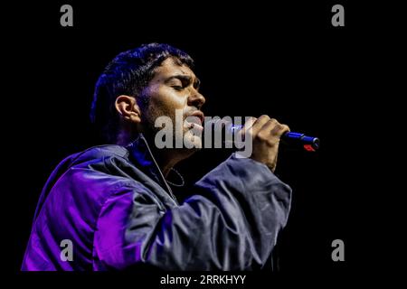 Milan, Italie. 08 septembre 2023. Triennale di Milano, Milan, Italie, 08 septembre 2023, Mahmood pendant Tempo delle donne 2023 - News Credit : Live Media Publishing Group/Alamy Live News Banque D'Images