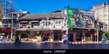 Yaowarat Road dans Chinatown, Samphanthawong Quarter, Bangkok, Thaïlande, Asie Banque D'Images