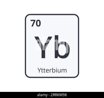 Symbole chimique ytterbium. Illustration de Vecteur