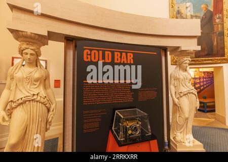 Angleterre, Londres, ville de Londres, Bank of England, Gold Bar au Musée de la Banque d'Angleterre Banque D'Images