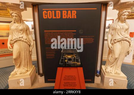 Angleterre, Londres, ville de Londres, Bank of England, Gold Bar au Musée de la Banque d'Angleterre Banque D'Images