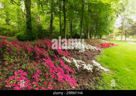 Angleterre, Kent, Maidstone, Leeds, Leeds Castle, Les Jardins Banque D'Images