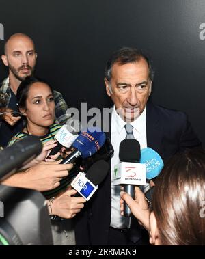 Milan, Italie. 08 septembre 2023. Milan, Italie Conférence de presse de la Fondation Feltrinelli de Healthy Lungs for Life, la campagne mondiale de sensibilisation sur l'importance de la santé pulmonaire, promue par ELF (European Lung Foundation) en collaboration avec ERS (European Respiratory Society). Sur la photo::Giuseppe Sala Maire de la Municipalité de Milan crédit : Agence photo indépendante/Alamy Live News Banque D'Images