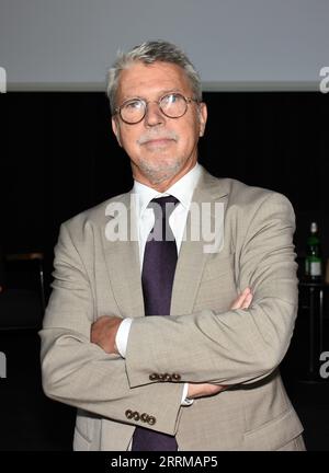 Milan, Italie. 08 septembre 2023. Milan, Italie Conférence de presse de la Fondation Feltrinelli de Healthy Lungs for Life, la campagne mondiale de sensibilisation sur l'importance de la santé pulmonaire, promue par ELF (European Lung Foundation) en collaboration avec ERS (European Respiratory Society). Sur la photo : Carlos Robalo Cordeiro, président de ERS Credit : Independent photo Agency/Alamy Live News Banque D'Images