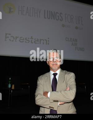 Milan, Italie. 08 septembre 2023. Milan, Italie Conférence de presse de la Fondation Feltrinelli de Healthy Lungs for Life, la campagne mondiale de sensibilisation sur l'importance de la santé pulmonaire, promue par ELF (European Lung Foundation) en collaboration avec ERS (European Respiratory Society). Sur la photo : Carlos Robalo Cordeiro, président de ERS Credit : Independent photo Agency/Alamy Live News Banque D'Images