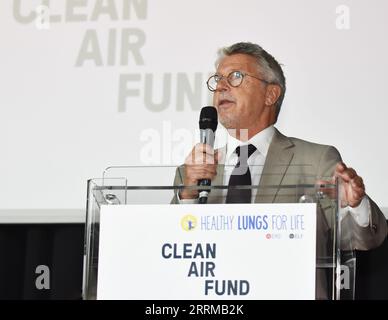 Milan, Italie. 08 septembre 2023. Milan, Italie Conférence de presse de la Fondation Feltrinelli de Healthy Lungs for Life, la campagne mondiale de sensibilisation sur l'importance de la santé pulmonaire, promue par ELF (European Lung Foundation) en collaboration avec ERS (European Respiratory Society). Sur la photo : Carlos Robalo Cordeiro, président ERS Credit : Independent photo Agency/Alamy Live News Banque D'Images