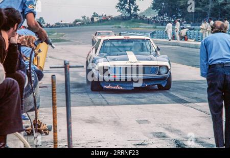 1972 Watkins Glen Trans Am, George Follmer, AMC Javelin, ont commencé 2e, terminé 1e. Banque D'Images