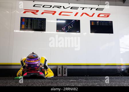 KEATING Ben (usa), Corvette Racing, Chevrolet Corvette C8.R, portrait, pendant les 6 heures de Fuji 2023, 6e manche du Championnat du monde d'Endurance FIA 2023, du 7 au 10 septembre 2023 sur le Fuji Speedway, à Oyama, Japon Banque D'Images