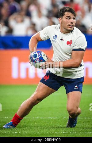 Saint-Denis, France, France. 8 septembre 2023. Antoine DUPONT DE France lors de la coupe du monde 2023, match de la poule A entre la France et la Nouvelle-Zélande au Stade de France le 08 septembre 2023 à Saint-Denis près de Paris. (Image de crédit : © Matthieu Mirville/ZUMA Press Wire) USAGE ÉDITORIAL SEULEMENT! Non destiné à UN USAGE commercial ! Banque D'Images