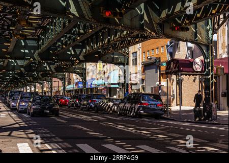 55e Rue (BMT West End Ligne) Métro Station Sunset Park, Brooklyn - New York, New York, USA Banque D'Images