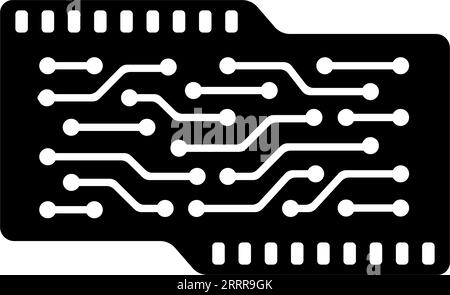 Illustration d'icône vectorielle de carte de circuit imprimé Illustration de Vecteur