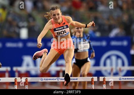 BRUXELLES - Femke bol lors des 400 mètres féminins de l'Allianz Memorial Van Damme 2023, dans le cadre de la série Diamond League 2023 au Stade Roi Baudouin le 8 septembre 2023 à Bruxelles, Belgique. ANP | Hollandse Hoogte | GERRIT VAN COLOGNE Banque D'Images