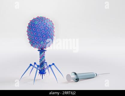 Phage Therapy, illustration conceptuelle Banque D'Images