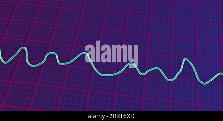 Fibrillation ventriculaire rythme cardiaque, illustration Banque D'Images