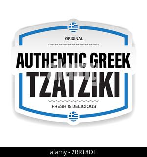 Signe Tzatziki grec authentique frais Illustration de Vecteur