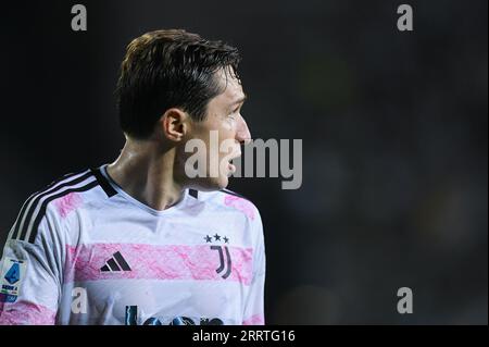 Federico Chiesa de la Juventus FC joue le match Serie A Tim entre Empoli FC et la Juventus FC au Stadio Carlo Castellani le 3 septembre 2023 à Empoli, Italie. Banque D'Images