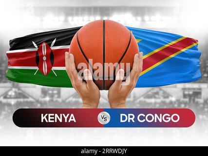 Kenya vs Dr Congo équipe nationale de basket-ball match compétition Cup image conceptuelle Banque D'Images